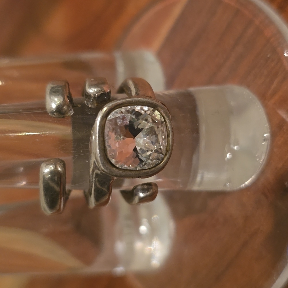 Crystal Silver Ring - image 2